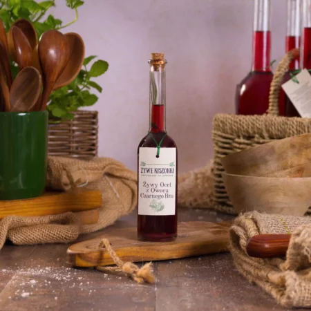 żywe kiszonki ocet z czarnego bzu naturalnie dla zdrowia